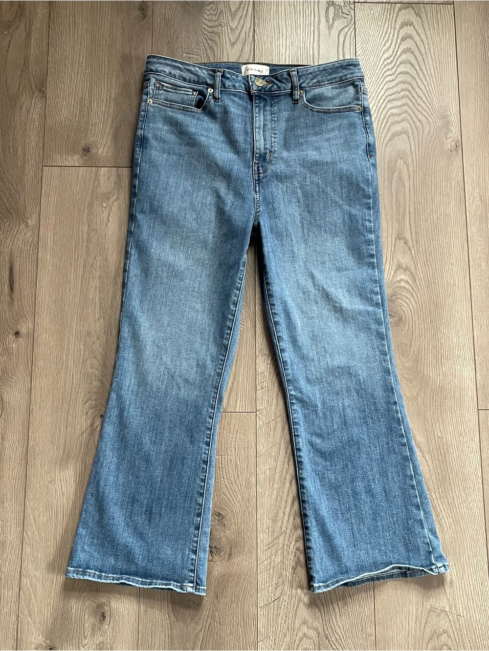 FRAME Le Crop Mini Boot Women’s Size 30 Disarm Blue Denim Jeans
